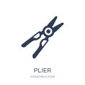 Plier icon. Trendy flat vector Plier icon on white background fr Royalty Free Stock Photo