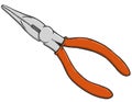 Plier tool icon in cartoon style isolated illustrat