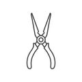 Plier tool isolated icon