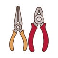 Plier tool isolated icon