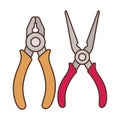 Plier tool isolated icon