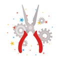 Plier tool isolated icon