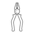 Plier vector isolated on white background Royalty Free Stock Photo