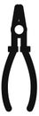 Pliers black icon. Diy hardware tool symbol Royalty Free Stock Photo