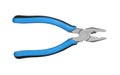 Pliers blue and black color isolated on white Royalty Free Stock Photo