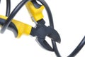 Pliers with electrical cable Royalty Free Stock Photo