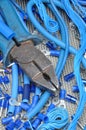 Pliers with electrical component kit Royalty Free Stock Photo