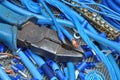 Pliers with electrical component kit Royalty Free Stock Photo