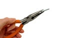 Pliers in hand Royalty Free Stock Photo
