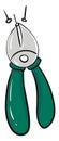Pliers hand drawn design, illustration, vector Royalty Free Stock Photo