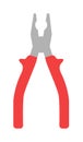 Pliers hand tool worker equipmen flat cartoon vector illustration. Royalty Free Stock Photo