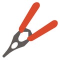 Pliers icon. Electric repair tool. Worker instrument