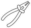 Pliers icon. Handyman electric repair tool symbol