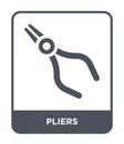 pliers icon in trendy design style. pliers icon isolated on white background. pliers vector icon simple and modern flat symbol for Royalty Free Stock Photo