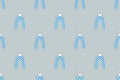 Pliers seamless pattern. Metal pliers with rubber striped grips.