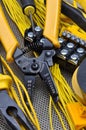 Pliers strippers with electrical component kit Royalty Free Stock Photo