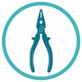 Pliers Tool within Circle Shape Teal Illustration Design Vector Image Royalty Free Stock Photo