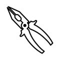 Pliers tool icon vector on trendy design Royalty Free Stock Photo