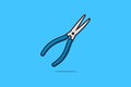 Pliers tool vector illustration. Mechanic and Electrician working tool equipment objects icon concept. Hand tools for repair, buil