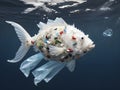 The Plight of a White Fish Enveloped in Ocean Pollution