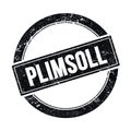 PLIMSOLL text on black grungy round stamp