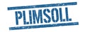 PLIMSOLL text on blue vintage lines stamp