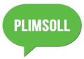 PLIMSOLL text written in a green speech bubble