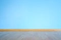 Plinth and large blue concrete wall Royalty Free Stock Photo