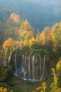 Plitvice lakes of Croatia national park in autumn Royalty Free Stock Photo