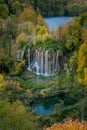 Plitvice lakes of Croatia national park in autumn Royalty Free Stock Photo