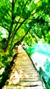 Plitvice lakes - croatia - summer - national park 05 - modern digital art