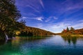 Plitvice Lakes National Park in autumn, Croatia Royalty Free Stock Photo