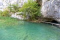 Plitvice Lakes National Park, a miracle of nature, beautiful landscape with a lake with turquoise water, Croatia Royalty Free Stock Photo