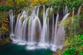 Plitvice & Long Exposure Waterfall Royalty Free Stock Photo