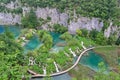 Plitvice waterfall next to the lake in Croatia