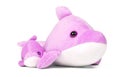 Pliuche dolphin toy on white Royalty Free Stock Photo