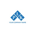 PLK letter logo design on WHITE background. PLK creative initials letter logo concept. Royalty Free Stock Photo