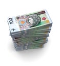 PLN Bills (with clipping path) Royalty Free Stock Photo