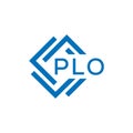 PLO letter logo design on white background. PLO creative circle letter logo concept. PLO letter design.PLO letter logo design on Royalty Free Stock Photo