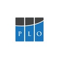 PLO letter logo design on WHITE background. PLO creative initials letter logo concept. PLO letter design.PLO letter logo design on Royalty Free Stock Photo