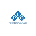 PLO letter logo design on WHITE background. PLO creative initials letter logo concept. Royalty Free Stock Photo