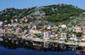 Ploce. Beautiful Adriatic Sea bay with pines in Croatia Royalty Free Stock Photo