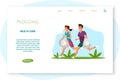 Vector character illustration of plogging concept