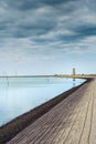 The Plompetoren, only remaining building (church tower) of the former village Koudekerke lost to the sea Royalty Free Stock Photo