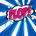 Plop! Comic Expression Vector Text. Royalty Free Stock Photo