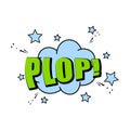 Plop comic icon, speech bubble with expression Royalty Free Stock Photo