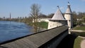 Ploskaya (The Planer) tower of Pskov kremlin, Pskov, Russia Royalty Free Stock Photo