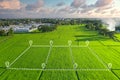 Land plot in aerial view.