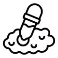 Plotter pipette icon outline vector. Printer device