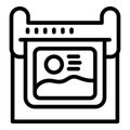 Plotter printing icon outline vector. Format offset